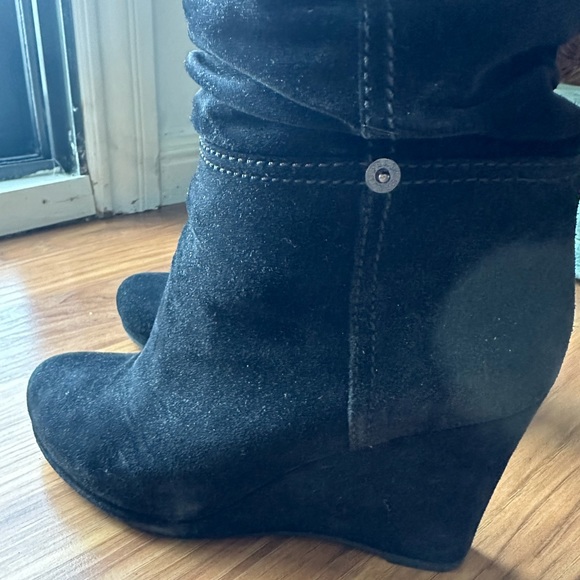 Prada Linea Rossa Suede Slouchy Wedge Boot - Picture 5 of 6